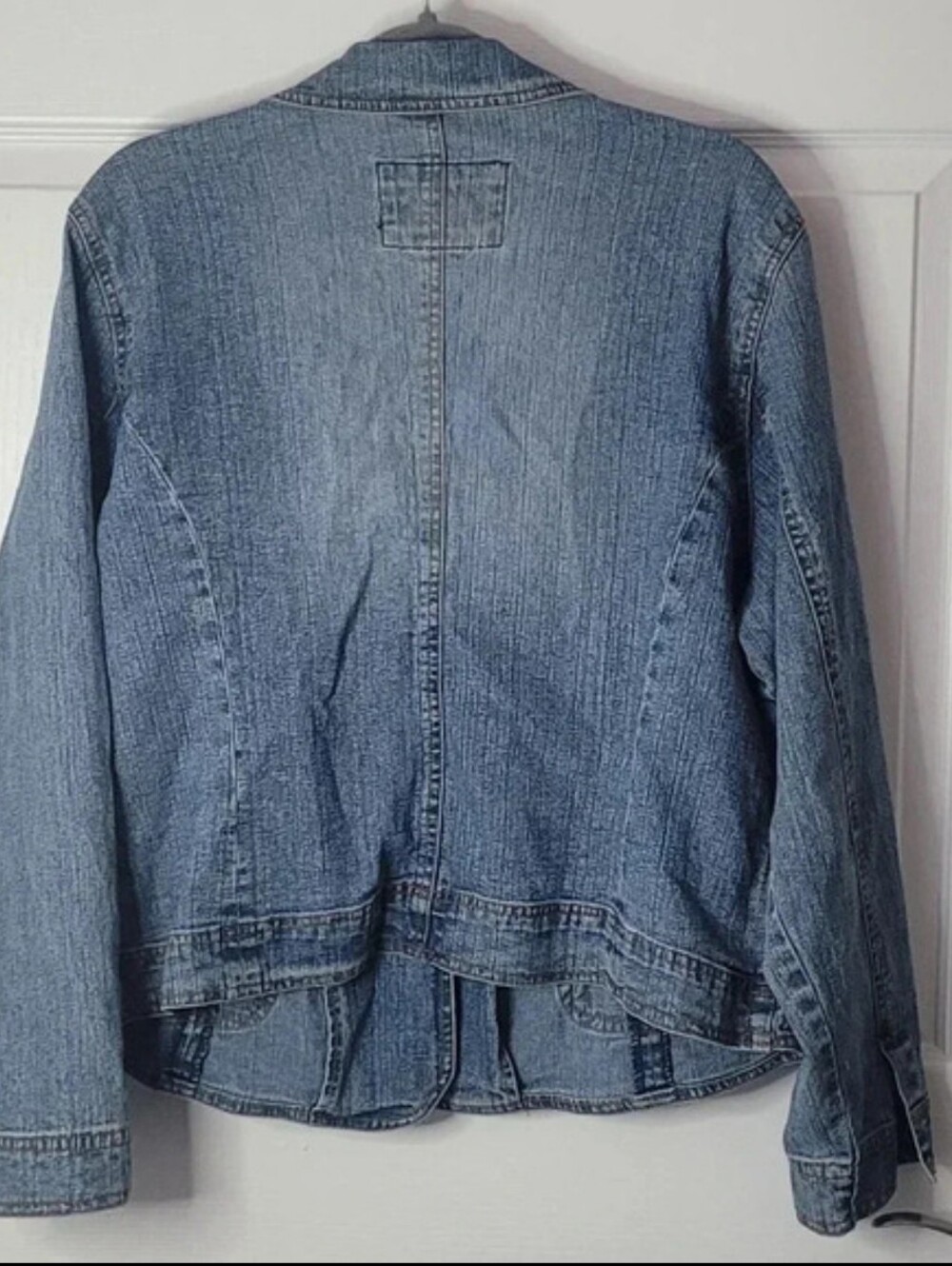 Squeeze Jeans Vintage Embellished Denim Blazer Jacket - Size 18 - Picture 5 of 10